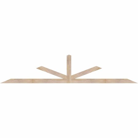 Ekena Millwork Saratoga Smooth Timber Gable Bracket, Douglas Fir, 108"W x 22"H x 1 1/2"D x 3 1/2"F, 5/12 Pitch GBW108X22X0204SAR00SDF